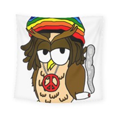  Rainbow Stoner Owl Square Tapestry (small)