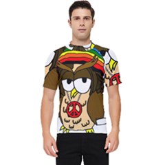  Rainbow Stoner Owl Men s Short Sleeve Rash Guard