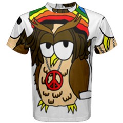  Rainbow Stoner Owl Men s Cotton Tee by IIPhotographyAndDesigns