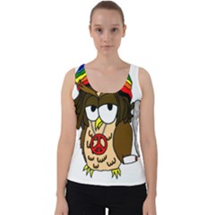  Rainbow Stoner Owl Velvet Tank Top by IIPhotographyAndDesigns