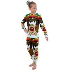  Rainbow Stoner Owl Kids  Long Sleeve Set  by IIPhotographyAndDesigns