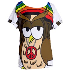  Rainbow Stoner Owl Women s Oversized Tee by IIPhotographyAndDesigns