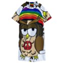  Rainbow Stoner Owl Kids  Boyleg Half Suit Swimwear View1