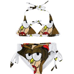  Rainbow Stoner Owl Kids  Classic Bikini Set by IIPhotographyAndDesigns