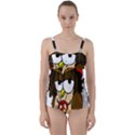  Rainbow Stoner Owl Twist Front Tankini Set View1