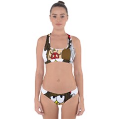  Rainbow Stoner Owl Cross Back Hipster Bikini Set by IIPhotographyAndDesigns