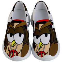  Rainbow Stoner Owl Kids Lightweight Slip Ons by IIPhotographyAndDesigns