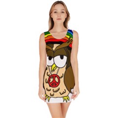  Rainbow Stoner Owl Bodycon Dress by IIPhotographyAndDesigns