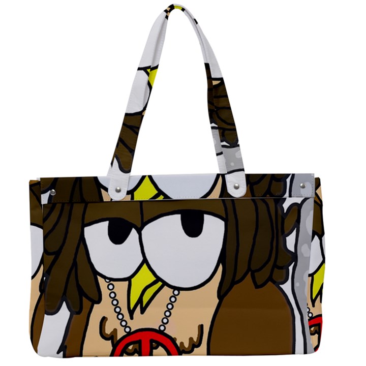  Rainbow Stoner Owl Canvas Work Bag