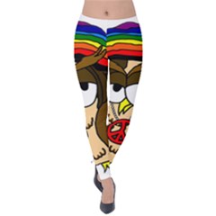  Rainbow Stoner Owl Velvet Leggings