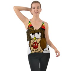  Rainbow Stoner Owl Chiffon Cami by IIPhotographyAndDesigns