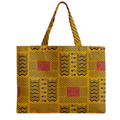 Digital Paper African Tribal Zipper Mini Tote Bag