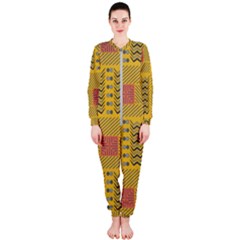 Digital Paper African Tribal Onepiece Jumpsuit (ladies)  by HermanTelo