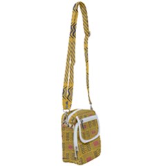 Digital Paper African Tribal Shoulder Strap Belt Bag by HermanTelo