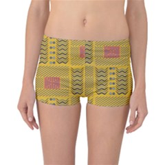 Digital Paper African Tribal Reversible Boyleg Bikini Bottoms by HermanTelo