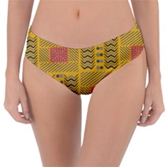 Digital Paper African Tribal Reversible Classic Bikini Bottoms by HermanTelo