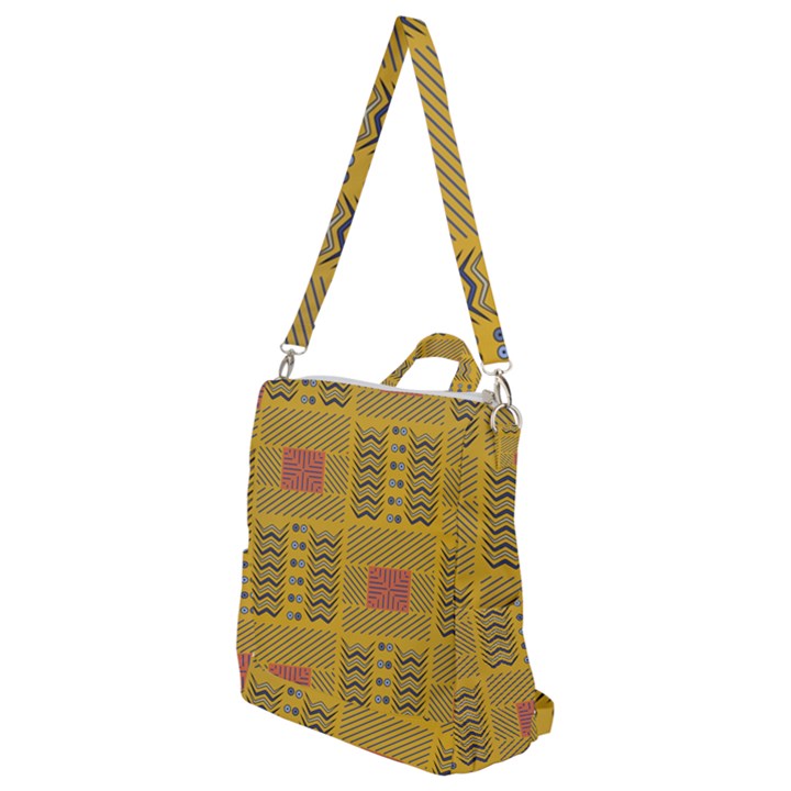 Digital Paper African Tribal Crossbody Backpack