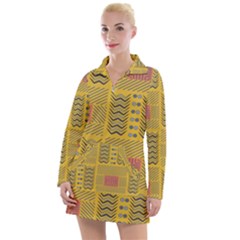 Digital Paper African Tribal Women s Long Sleeve Casual Dress by HermanTelo