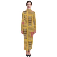 Digital Paper African Tribal Turtleneck Maxi Dress by HermanTelo