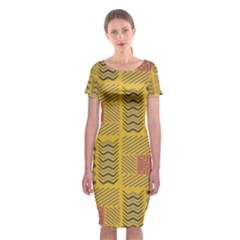 Digital Paper African Tribal Classic Short Sleeve Midi Dress