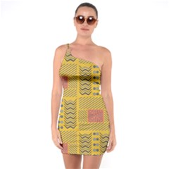 Digital Paper African Tribal One Soulder Bodycon Dress