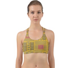 Digital Paper African Tribal Back Web Sports Bra by HermanTelo