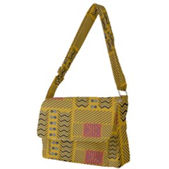 Digital Paper African Tribal Full Print Messenger Bag (s) by HermanTelo