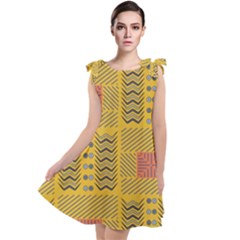 Digital Paper African Tribal Tie Up Tunic Dress by HermanTelo