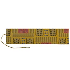 Digital Paper African Tribal Roll Up Canvas Pencil Holder (l)