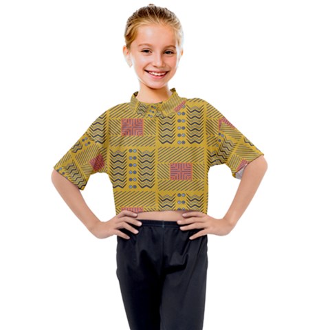 Digital Paper African Tribal Kids Mock Neck Tee by HermanTelo