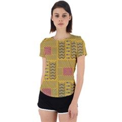 Digital Paper African Tribal Back Cut Out Sport Tee by HermanTelo