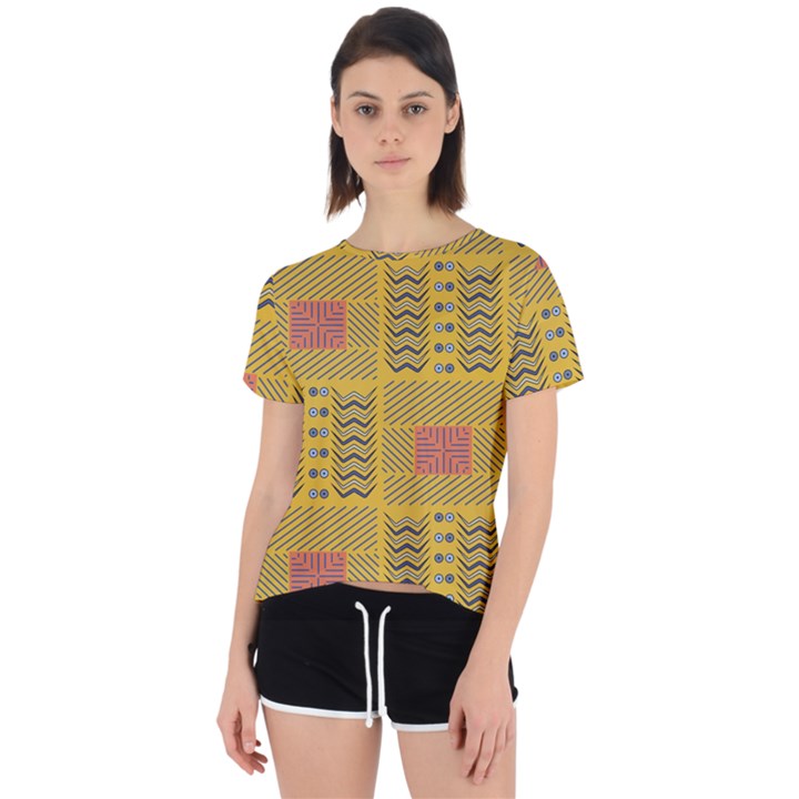 Digital Paper African Tribal Open Back Sport Tee