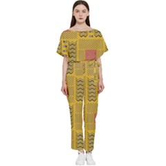 Digital Paper African Tribal Batwing Lightweight Jumpsuit