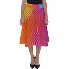 Chevron Line Poster Music Perfect Length Midi Skirt