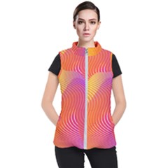 Chevron Line Poster Music Women s Puffer Vest