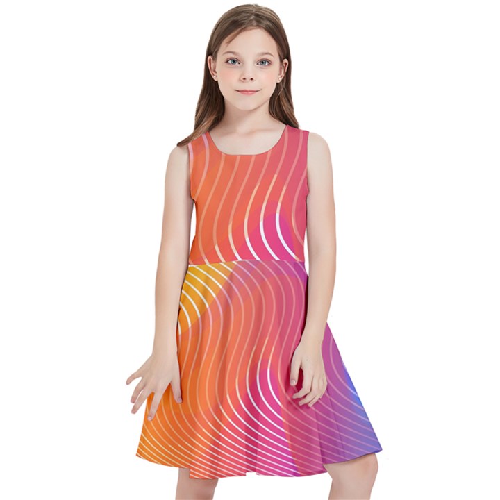 Chevron Line Poster Music Kids  Skater Dress