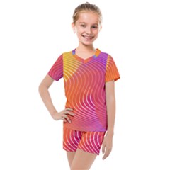 Chevron Line Poster Music Kids  Mesh Tee And Shorts Set