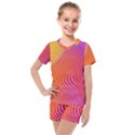 Chevron Line Poster Music Kids  Mesh Tee and Shorts Set View1