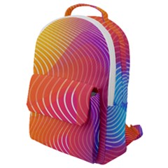 Chevron Line Poster Music Flap Pocket Backpack (small)