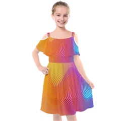 Chevron Line Poster Music Kids  Cut Out Shoulders Chiffon Dress