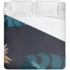 Flower Illustrations Leaves Duvet Cover (king Size)