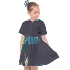 Flower Illustrations Leaves Kids  Sailor Dress