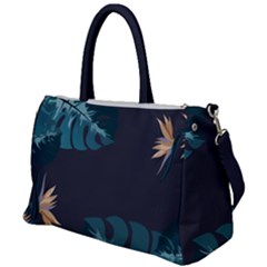 Flower Illustrations Leaves Duffel Travel Bag