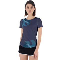 Flower Illustrations Leaves Back Cut Out Sport Tee