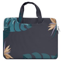 Flower Illustrations Leaves Double Pocket Laptop Bag by HermanTelo