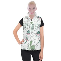 Plants Flowers Nature Blossom Women s Button Up Vest