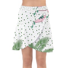 Plants Flowers Nature Blossom Wrap Front Skirt by Mariart