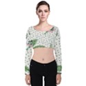 Plants Flowers Nature Blossom Velvet Long Sleeve Crop Top View1