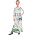 Plants Flowers Nature Blossom Kids  Quarter Sleeve Maxi Dress View1