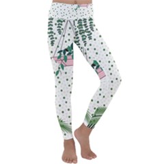 Plants Flowers Nature Blossom Kids  Lightweight Velour Classic Yoga Leggings by Mariart